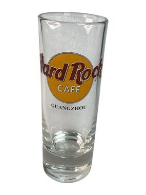 Hard Rock Cafe shot glass Guangzhou Classic logo. 4" H